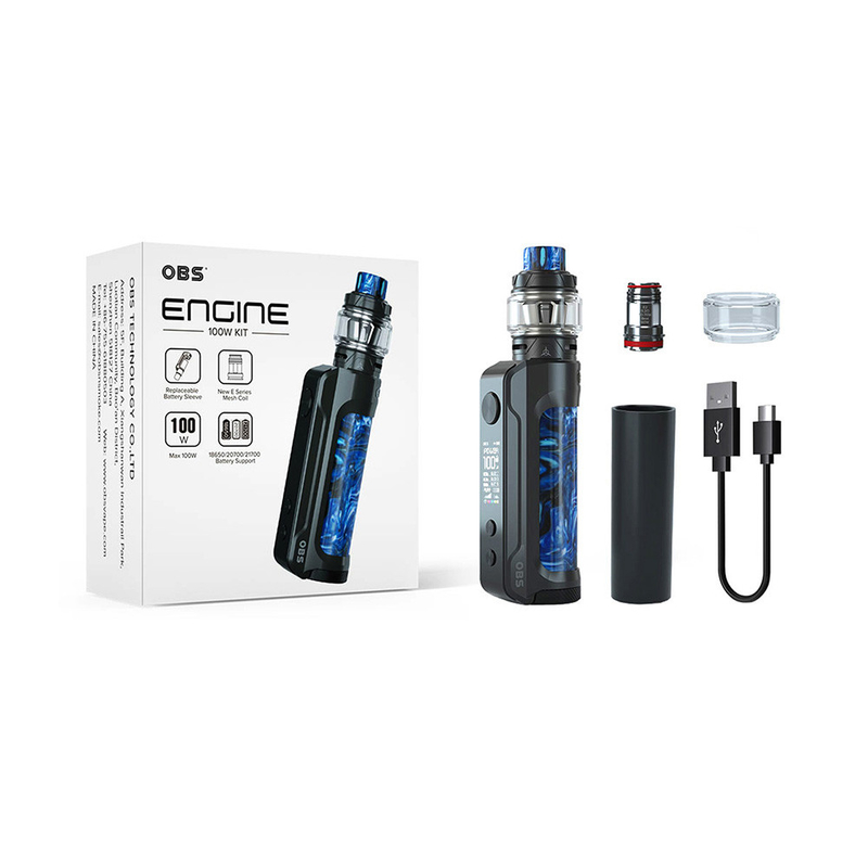 Les kits de mod de boîte du MOTEUR 100W d'OBS choisissent 18650 20700 21700 l'astuce d'égouttement de résine de la batterie 810