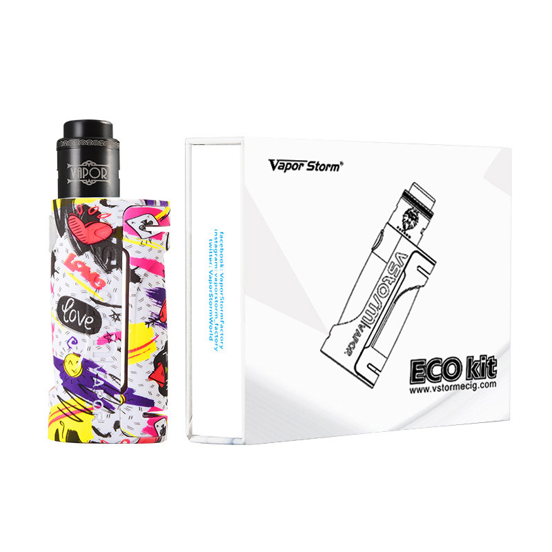Kits 90W de mod de boîte de Vape de batterie du plastique 18650 d'ABS/kit d'Eco Rda tempête de vapeur