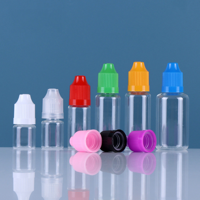 Bouteille vide en plastique de l'ANIMAL FAMILIER V3 Ejuice de FCC fumant le couvercle à visser coloré de bouteille claire liquide d'E