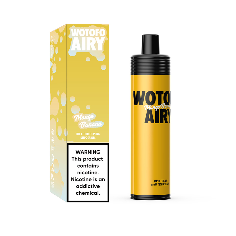 Kit de dispositif de pod de vape jetable rechargeable de 1000 bouffées Wotofo Airy Portable Pod Vape
