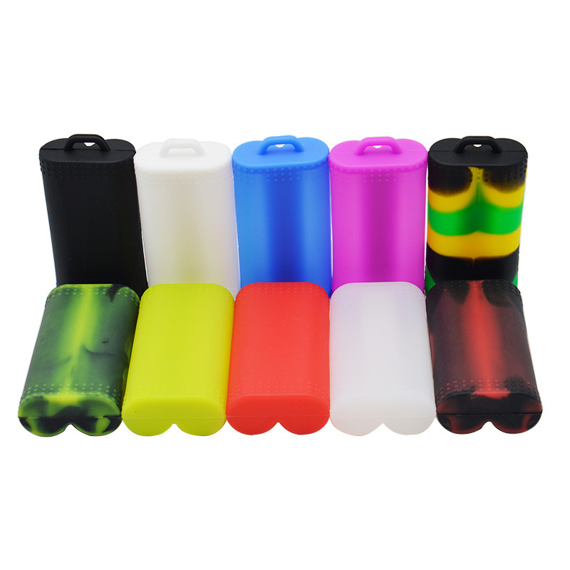 Deux batterie colorée du silicone 18650 E Vape de caisse liquide protectrice de cosse de la couverture de batterie