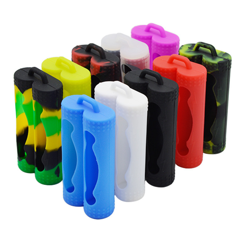 Deux batterie colorée du silicone 18650 E Vape de caisse liquide protectrice de cosse de la couverture de batterie