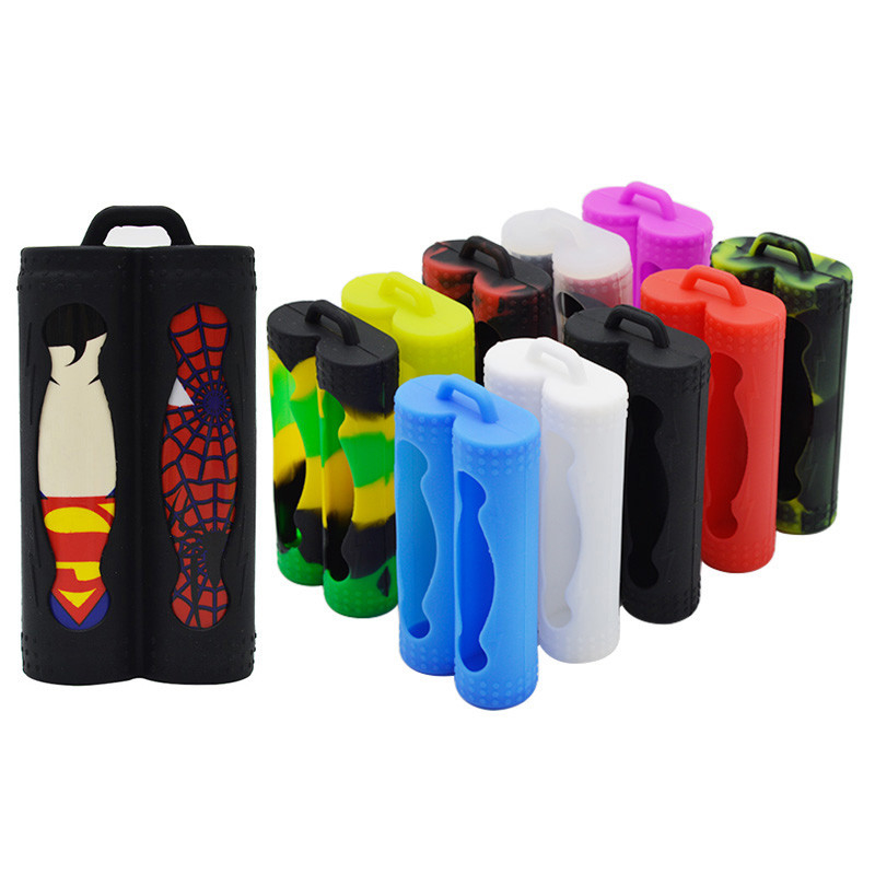Deux batterie colorée du silicone 18650 E Vape de caisse liquide protectrice de cosse de la couverture de batterie
