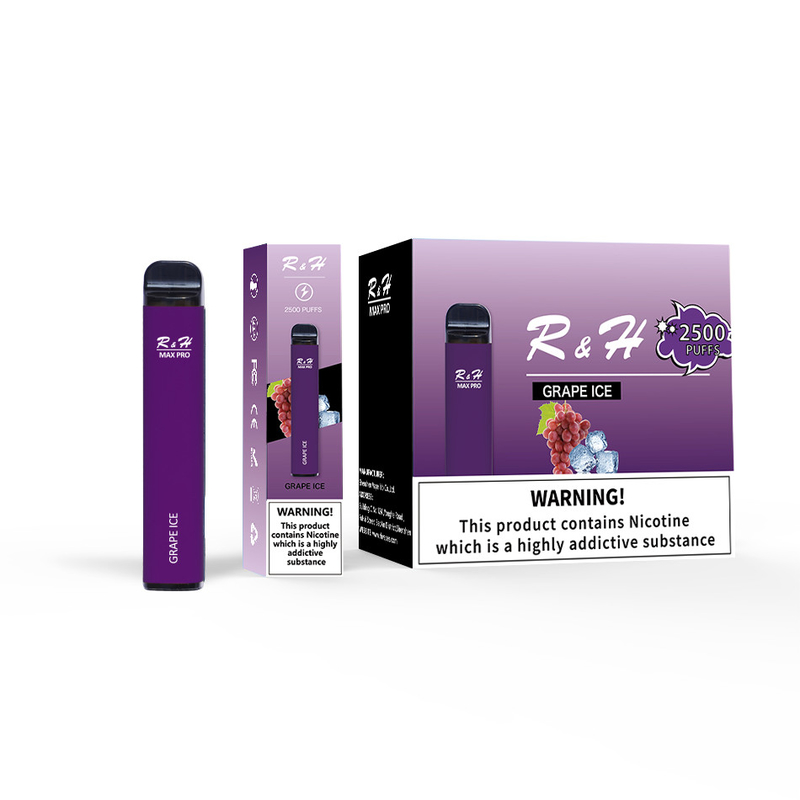Pod jetable Vapes Max Pro 8ml 950mah 2500 bouffées 1.3ohm Mesh Coil Kit jetable