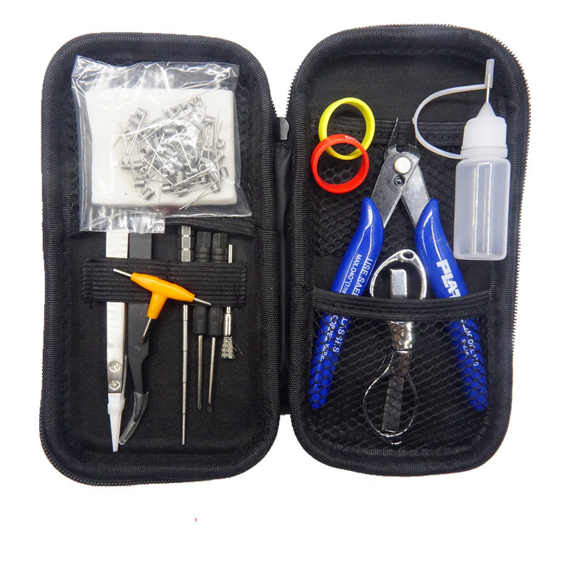 Coton de gabarit de bobine de bande de Kit Electronic Cigarette Accessories Bag d'outil de Mini Vape DIY X6