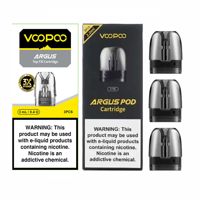 cartouche de remplissage supérieur 3 ml 0.4Ω/ 0.7Ω pour Argus Pod / Argus P1 / Argus Z / Argus G / Argus Pod SE