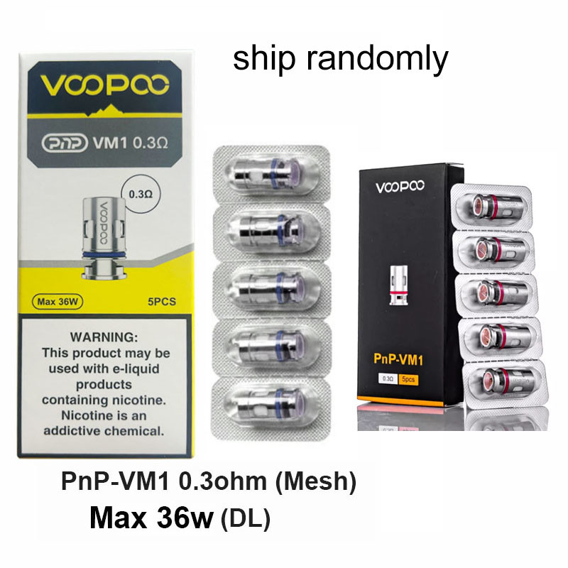 Voopoo PnP remplacement bobines 5 pièces par paquet pour Drag Baby/Mini/2/S/X,VINCI série Kit,Argus Pro,PnP 20/22,V.SUIT
